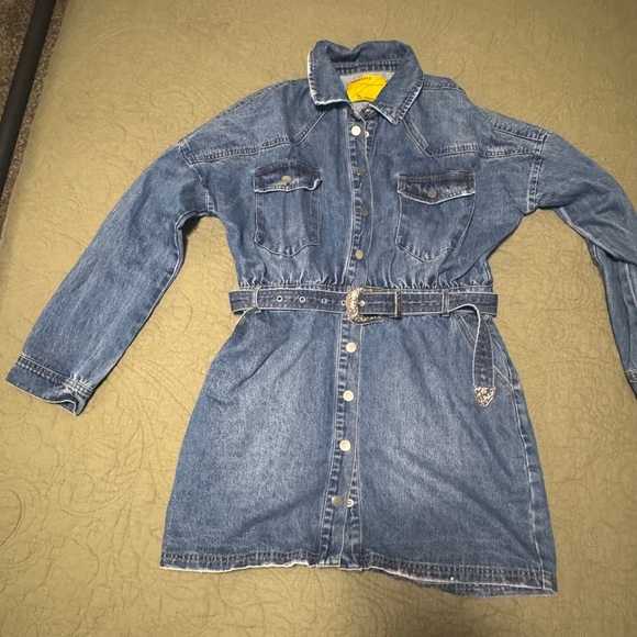 Signature8 Denim Western Mini Dress Size Large - Picture 2 of 7